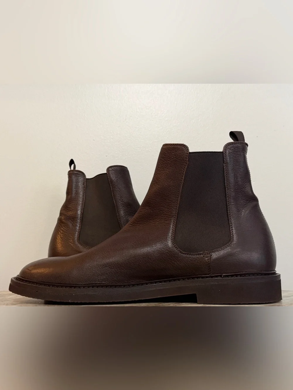 OFFICINE CREATIVE Hopkins Flexi Chelsea Boots Brown Leather Ankle 46 /13 US